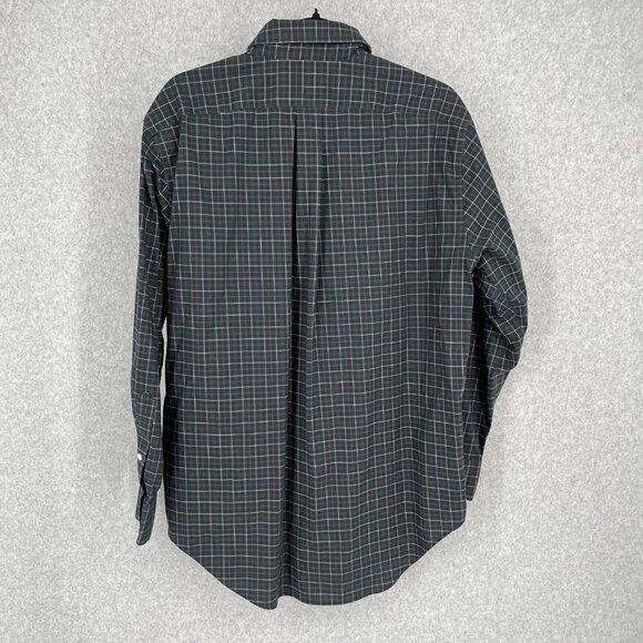 Lauren Ralph Lauren Mens Plaid Button Up Shirt Size 16 Neck Green Red White EUC - Picture 2 of 12